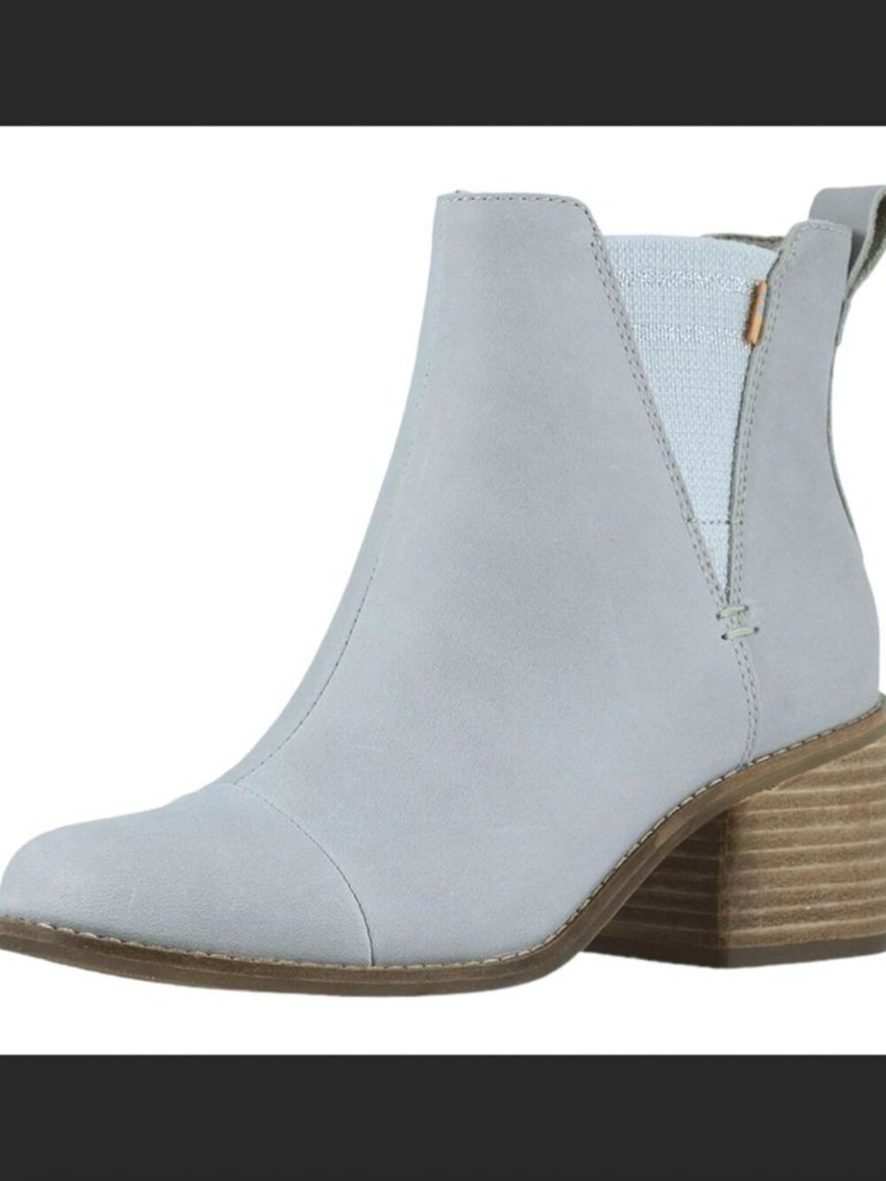 TOMS Glacier Gray Leather Women's Esme Boots Size 10 Women's